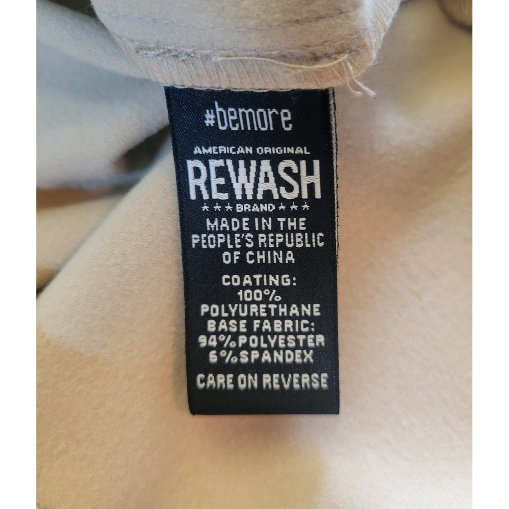 Vintage Rewash Biege Y2K Small Faux Leather Mini Skirt Sexy Siren Rave *READ* - Picture 4 of 10